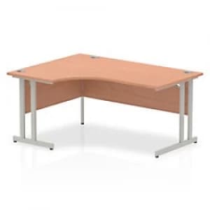 Image of Impulse Cantilever 1600 Left Hand Crescent Desk Beech
