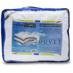 Image of Luxury Hotel Quality Super Microfibre All Seasons Super King Duvet - White - Homescapes