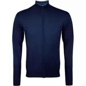 Image of SOLS Mens Gordon Full Zip Cardigan (L) (Navy)