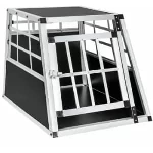 Image of Dog crate single - dog cage, puppy crate, dog travel crate - 54 x 69 x 50cm - black