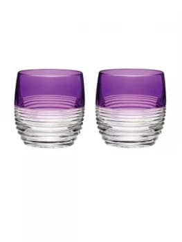 Image of Waterford Mixology circon purple tumbler set of 2 Purple
