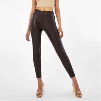 Image of Firetrap PU Leggings - Chocolate