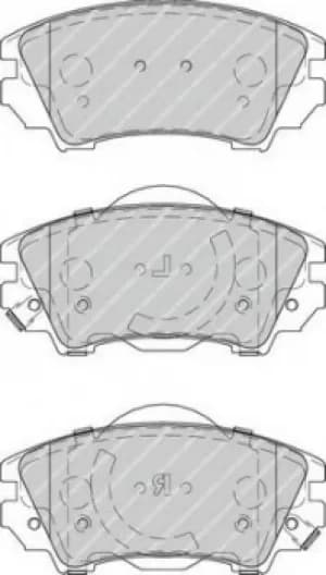 Image of Ferodo FDB4208 Brake Pad Set Front Axle Premier Car