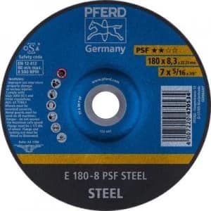 Image of PFERD 62017834 Psf Steel Grinding disc (off-set) 180 mm 22.23mm 10 pc(s)