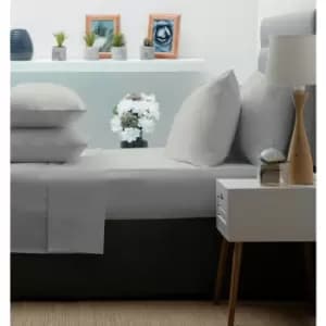 Image of Belledorm 100% Cotton Percale 200 Thread Count Flat Sheet, Cloud, King/Super King