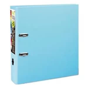 Image of Exacompta Prem Touch Lever Arch File 53302E 80 mm Polypropylene 2 ring A4 Maxi Blue Pack of 10