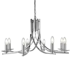 Image of Ascona 8 Light Chandelier Chrome Finish, E14