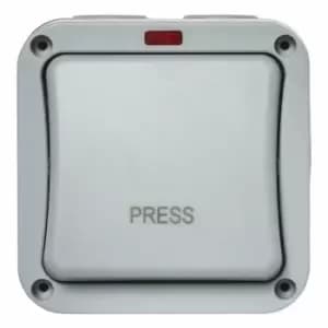 Image of Zinc 1 Gang 1 Way IP66 20A Bell Switch