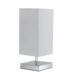 Image of Value Essentials Yuko Chrome Touch Table Lamp with Cool Grey Shade
