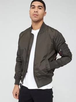 Image of Alpha Industries Ma-1 Tt Bomber Jacket - Grey, Size XL, Men