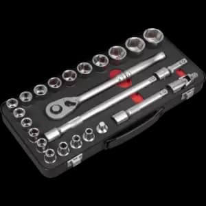 Image of Sealey Premier Platinum Series 24 Piece 1/2" Drive Socket Set 1/2"
