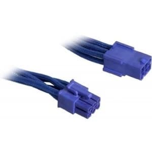 Image of BitFenix Alchemy 6Pin PCIe Extension 45cm - sleeved blue/blue