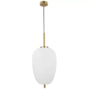Image of Netlighting Merano Cornwall 27cm Globe Pendant Ceiling Light Opal Glass Antique