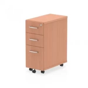 Image of Impulse Narrow Under Desk Pedestal 3 Drawer Beech