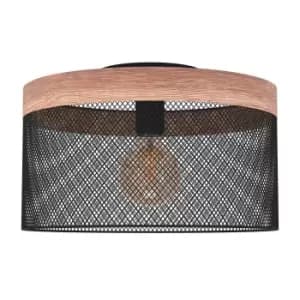 Image of Eglo Kilnsdale Steel Mesh Ceiling Light