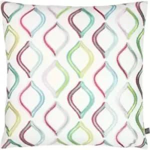 Image of Prestigious Textiles Spinning Top Embroidered Cushion Cover (One Size) (Rainbow) - Rainbow
