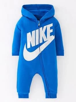 Image of Nike Metallic Hbr Gifting Coverall - Blue, Red, Size 0-3 Months, Women