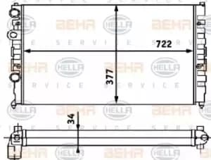 Image of x1 Behr Heat Exchanger 8MK376715-174 Genuine replacement part for Car Made in CN