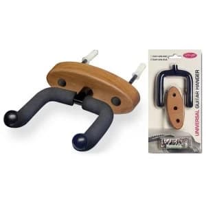 Image of Stagg Wall-mounted Guitar Holder with Oval Wooden Base