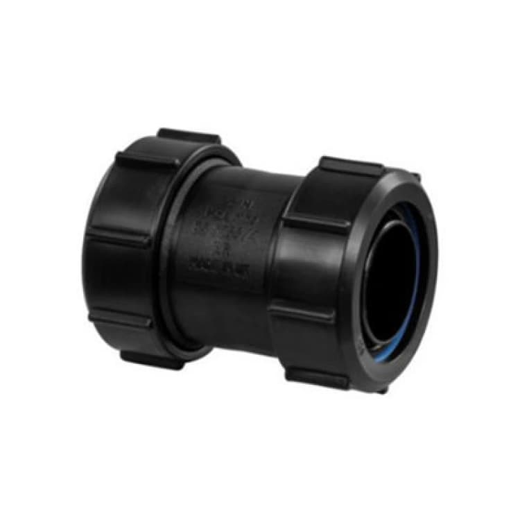 Image of McAlpine Black Multifit Straight Connector 1.25" S28M-BL Black