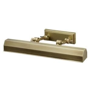 Image of 2 Light Medium Picture Wall Light Brass, E14