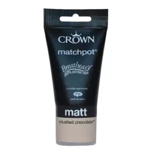 Image of Crown Breatheasy Standard Crushed Chocolate - Matt Emulsion Paint - 40ml