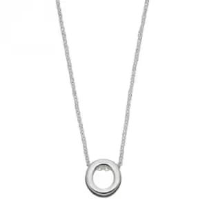 Image of Initial O Plain Silver Initial Necklace N4442