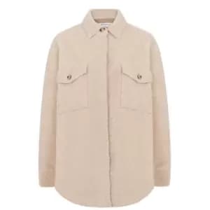 Image of GOOD AMERICAN Cozy Sherpa Jacket - Beige