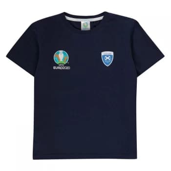Image of UEFA Euro 2020 Scotland Core T Shirt Junior Boys - Navy
