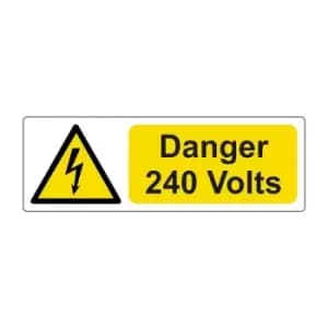 Image of Spectrum Industrial Danger 240 Volts, Pack of 25 Sav (75 x 25mm)