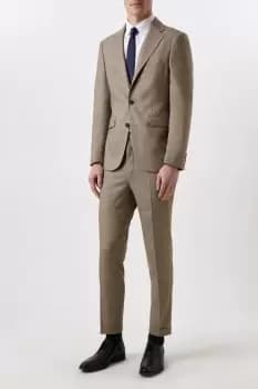 Image of Mens Slim Fit Stone End On End Suit Jacket