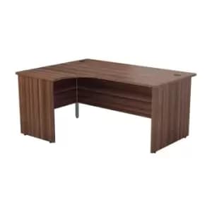 Image of 1600 X 1200 Panel Left Hand Radial Desk Dark Walnut