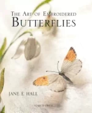 Image of art of embroidered butterflies