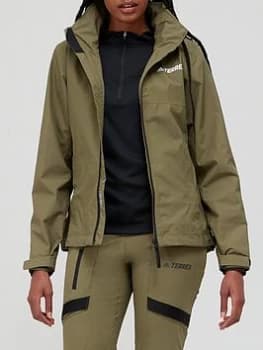 Image of adidas Rain.Ready Jacket - Khaki Size XS Women