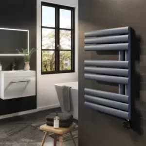 Image of Anthracite Electric Towel Radiator 0.6kW with WiFi Thermostat - H650xW450mm - IPX4 Bathroom Safe