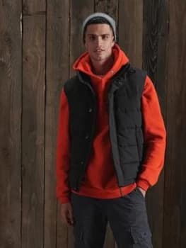 Image of Superdry Everest Gilet, Black Size M Men