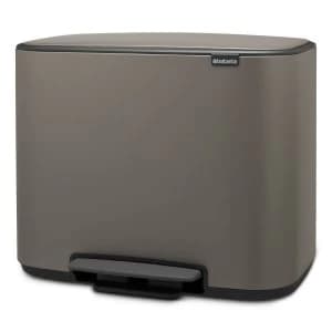 Image of Brabantia Bo Pedal Bin 11 + 23 Litre Platinum