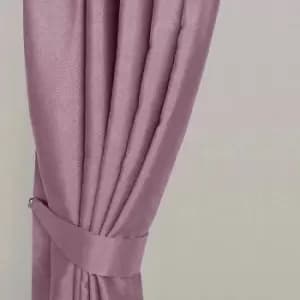 Image of Homecapes Pastel Pink Herringbone Chevron Curtains Tie Backs Pair