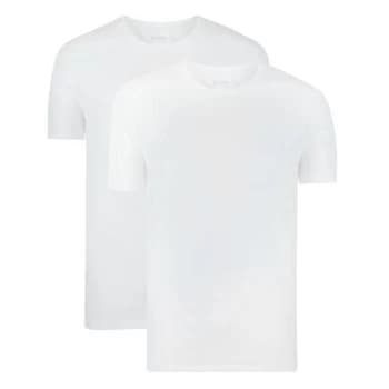 Image of BOSS Two Pack Crew Neck T Shirts - White