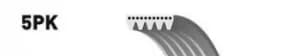 Image of Micro-V Multi-Ribbed Belt Gates 5PK1815