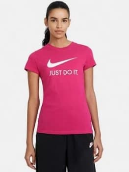 Image of Nike NSW Slim Fit JDI T-Shirt - Pink Size M Women