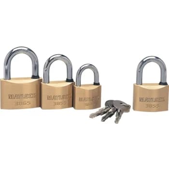 Image of 50MM Brass Cross Key Padlock - Matlock