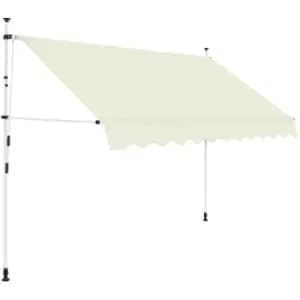 Image of Manual Retractable Awning 250cm Cream Vidaxl Cream