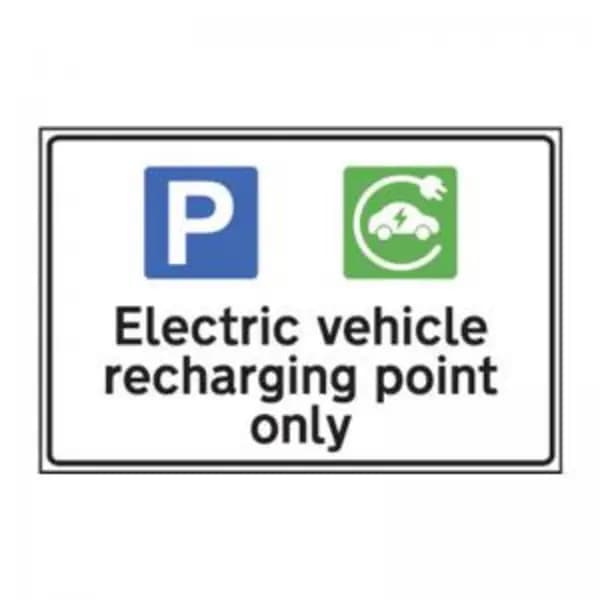 Image of ’Electric Vehicle Recharging Point Only’ Sign - SPC14979