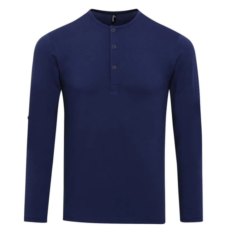 Image of Premier Premier Men Long John Roll Sleeve Tee in Indigo Size: X-Small Indigo XS Male 5057819320084