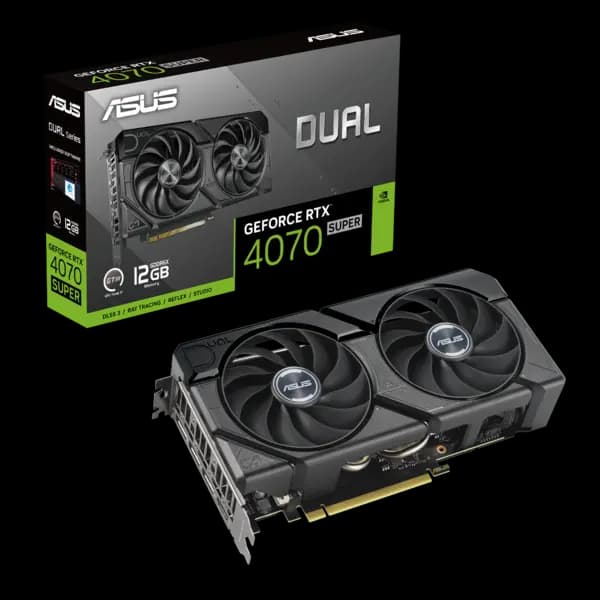 Image of ASUS Dual EVO GeForce RTX 4070 SUPER 12GB GDDR6X DLSS3 Graphics Card - DUAL-RTX4070S-12G-EVO