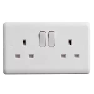 Image of Vimark Curve 13A Double Socket - VC1209S - 241465