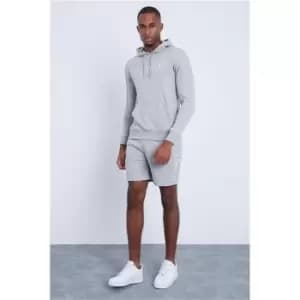 Image of I Saw It First Grey Marl Il Sarto Seam Logo Shorts - Grey