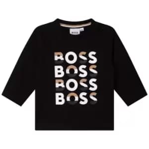 Image of Boss Boss Long Sleeve Multi Tee Infant Boys - Black