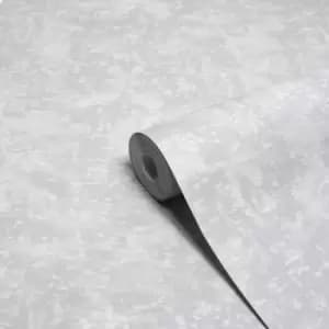 Image of Paoletti Luxe Symphony Silver Grey Embossed Metallic Vinyl Wallpaper